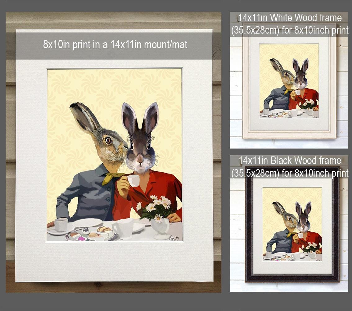 Ladies Gossiping - Rabbit Print Best Friend Gift Friendship Gift Cute ...