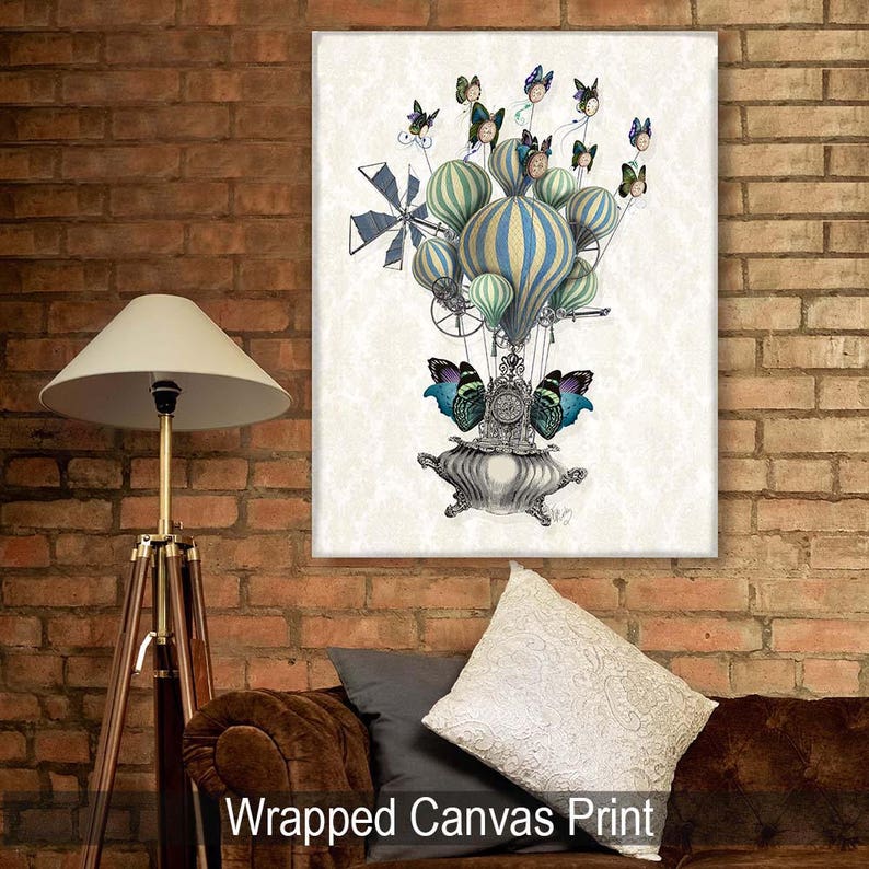 Steampunk poster Flutter Time steampunk gift Steampunk artwork Buttterfly Print picture butterfly home decor Butterfly wall decor image 6