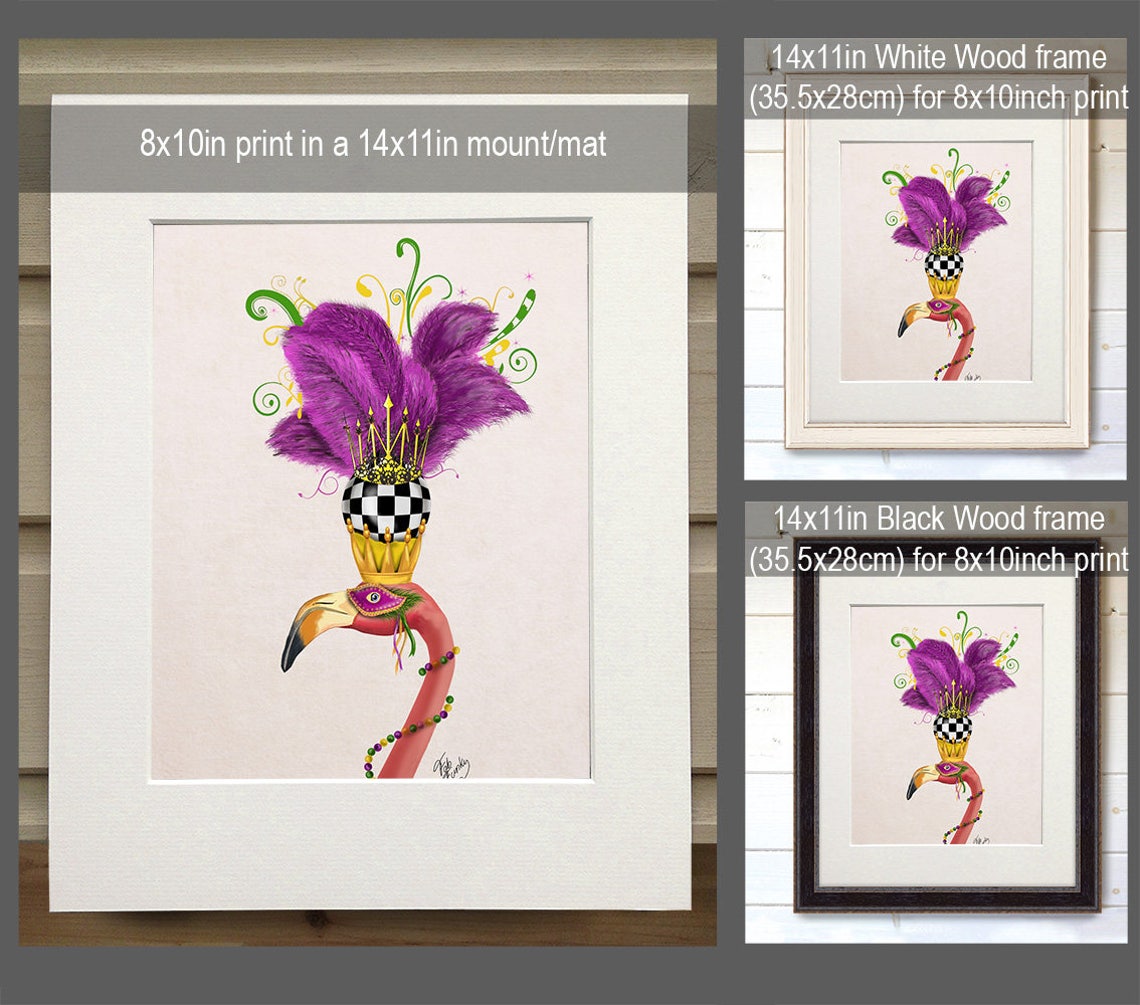 mardi gras flamingo