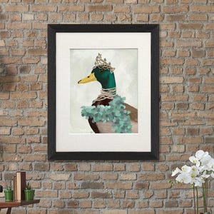 Duck painting - Duck The Right Honourable Lady D - Duck decor Duck wall art Duck print Duck art Duck picture Duck canvas Farmyard animal art