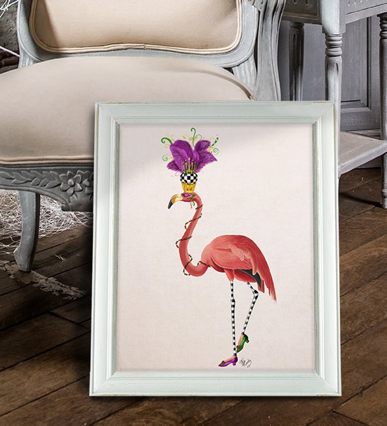 mardi gras flamingo