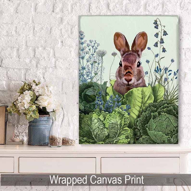 Kitchen Decor Wall - Cabbage Patch Rabbit 6 - Country Kitchen Decor ...
