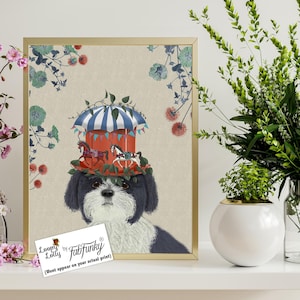 Shih Tzu art print - Milliners dog - Shih Tzu print Shih Tzu wall decor Shih Tzu gift cute Shih Tzu decor cute dog wall decor pet lover dog