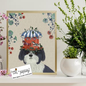 Shih Tzu art print - Milliners dog - Shih Tzu print Shih Tzu wall decor Shih Tzu gift cute Shih Tzu decor cute dog wall decor pet lover dog