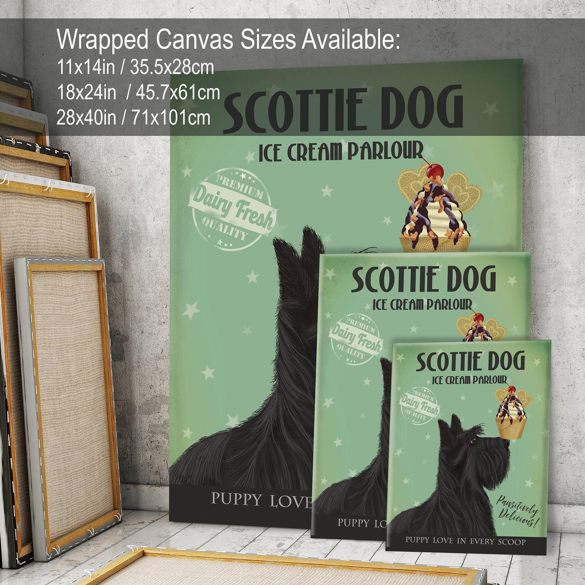 スコティッシュ・テリアのアイスクリームアートプリント：スコッティ