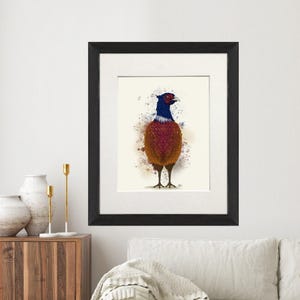 Pheasant Art Print: Country Farmhouse Decor
