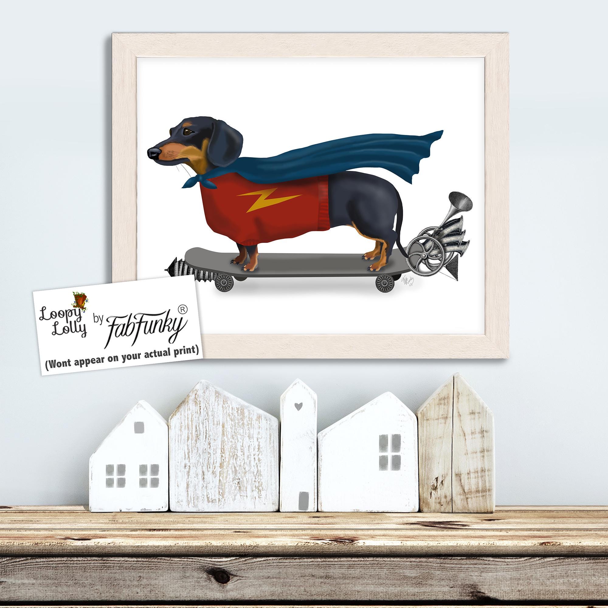 Dachshund Print Wiener Dog Hero Dachshund Gift for Dog Lover