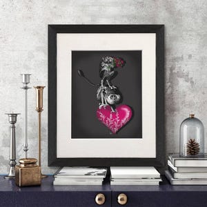 Monkey Flower Art Print: Romantic Bedroom Wall Decor