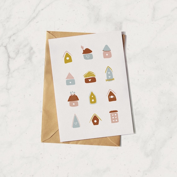 Greeting card - Tiny houses