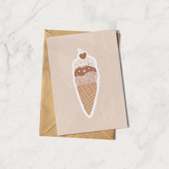 Greeting card - Ice cream Baby