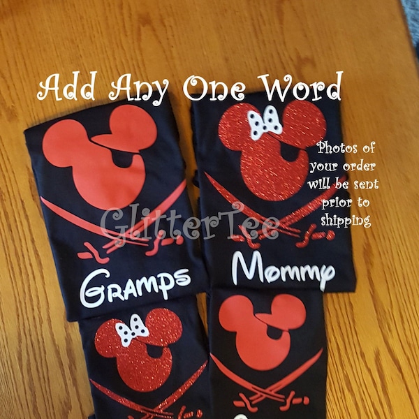 Custom Disney Pirate Family Shirts, Matching Vacation Tees