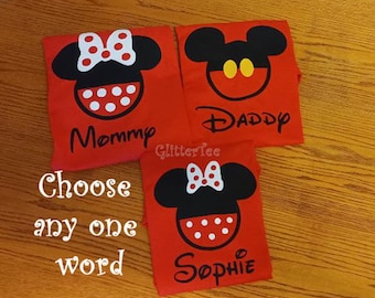 Disney Family Shirts/Disney Matching Shirts/Disney Vacation Shirts/Disney Tee Shirts/Custom Disney Shirts/Mickey Mouse/Minnie Mouse Inspired