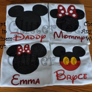 Mickey Mouse Inspired Matching Tees, Disney Vacation Matching Family Tee Shirts