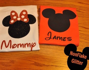 Disney Halloween Family Shirts, Mickey Mouse Inspired, Glitter Option