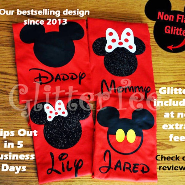 Customized Disney Family Matching Tee shirts for your entire group
