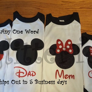 Disney Family Tee/ Disney Matching Baseball Tee / Disney Baseball Matching Shirts /Disney Raglan Tee/ Disney Family Tee/ Disney Shirts