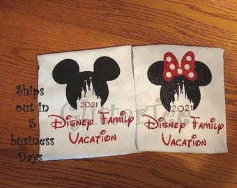 Disney Family Castle Shirts/Disney Matching Shirts/Disney Shirts/ Vacation Shirts/Custom Disney Shirts/Mickey Mouse/Minnie Mouse Inspired