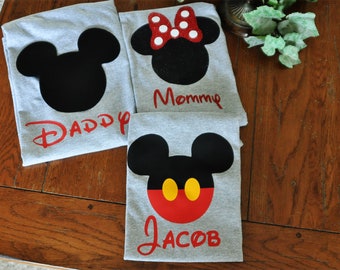 Custom Disney Family Shirts: Mickey & Minnie Matching Tees