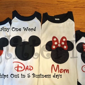 Disney Family Tee/ Disney Matching Baseball Tee / Disney Baseball Matching Shirts /Disney Raglan Tee/ Disney Family Tee/ Disney Shirts