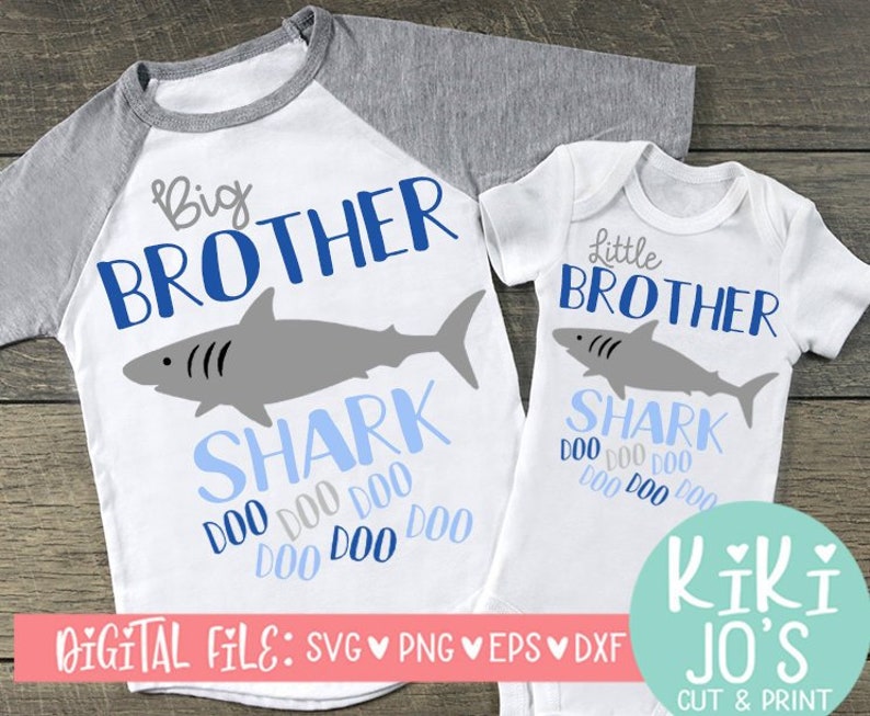 Brother Shark SVG Brothers Cutting File Big Brother Shark | Etsy