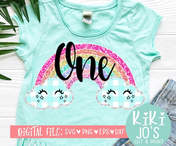 Download Birthday Svg One Svg First Birthday Clip Art Rainbow Svg Etsy