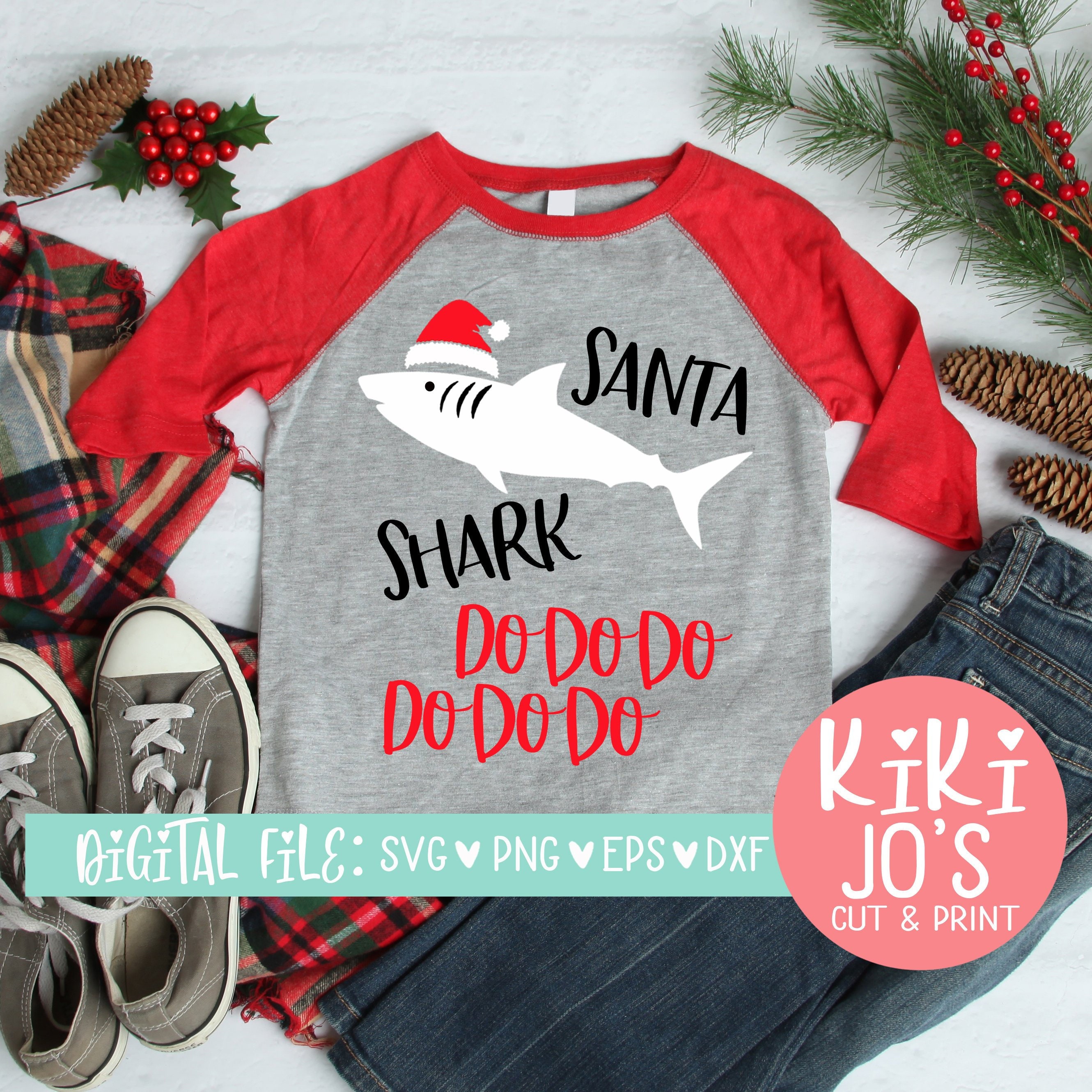 Download Santa Shark Do Do Do Svg Christmas Svg Kids Svg Shark Svg Etsy
