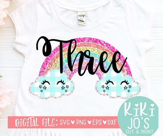 Download Clip Art Birthday Svg Three Svg Png Glitter Rainbow Clip Art Rainbow Svg Third Birthday Svg Cute Girls Design Dxf 3rd Birthday Clip Art Eps Art Collectibles