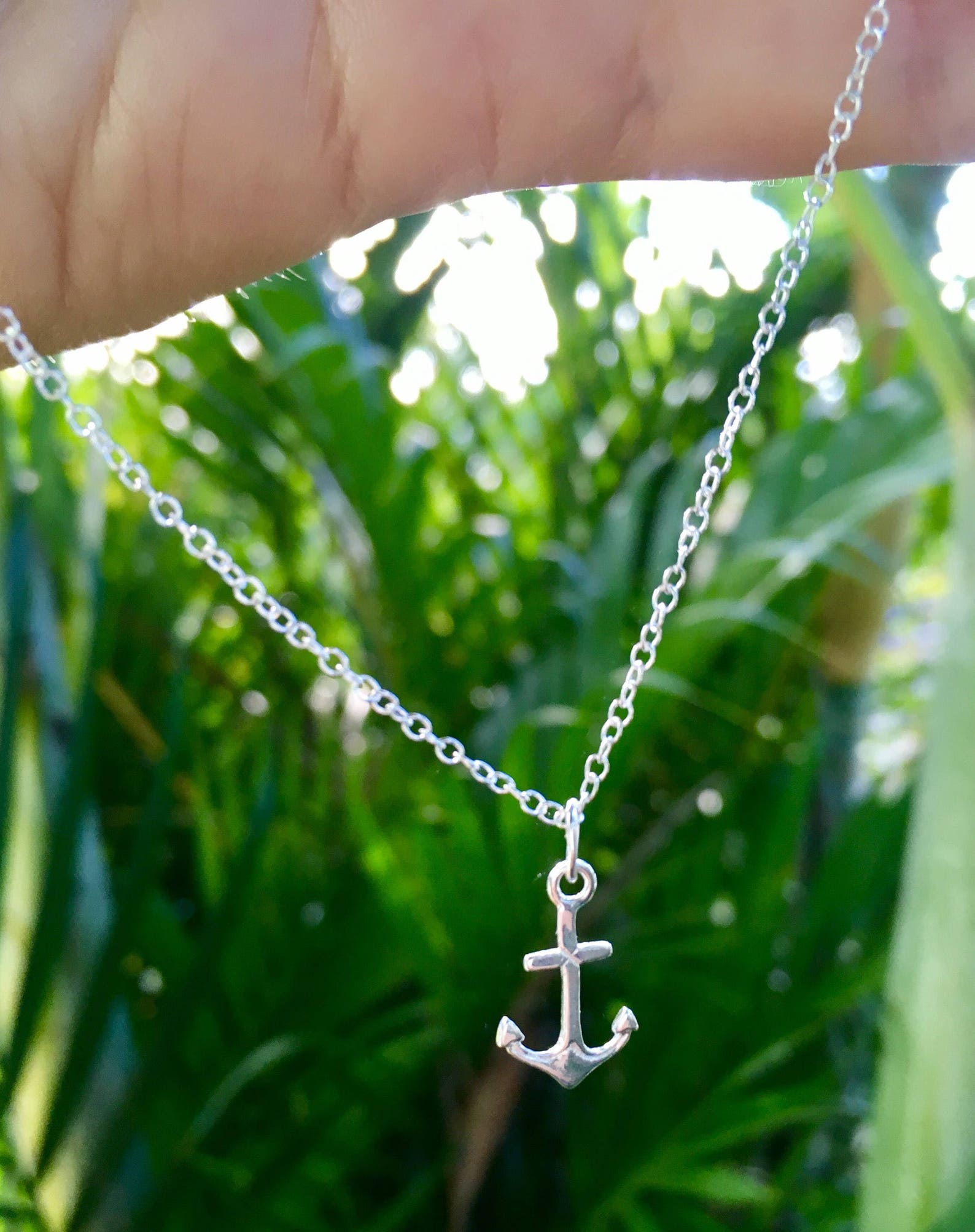 Anchor Necklace Sterling Silver Anchor Necklace 925 Sterling Etsy