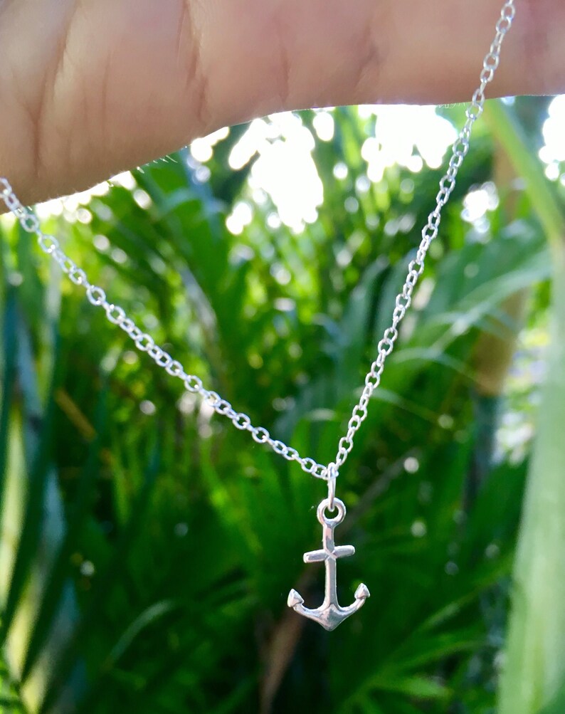 Anchor Necklace Sterling Silver Anchor Necklace 925 Sterling Etsy