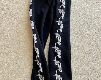 Rare Vintage Powell Peralta Bones Brigade Sweatpants 80's Skate Clothes Authentic Retro Skateboard wear for Men Retro Clothes for Him Black