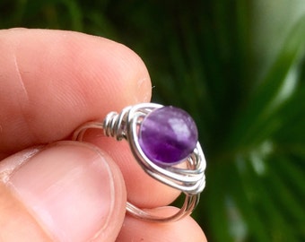 Amethyst ring, .925 sterling silver, gift for daughter, gift for niece, February birthstone, gift for her, birthday gift, gift for girl