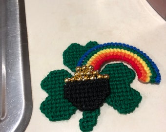 Bunny and Shamrock pins or magnet