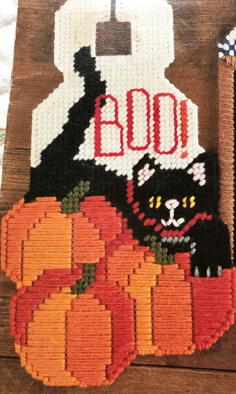 Boo Black Cat Door Knob Hanger Etsy