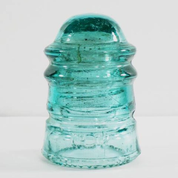 Vintage Hemingray Insulator Aqua No 12 (CD 113) - paperweight - decorative glass