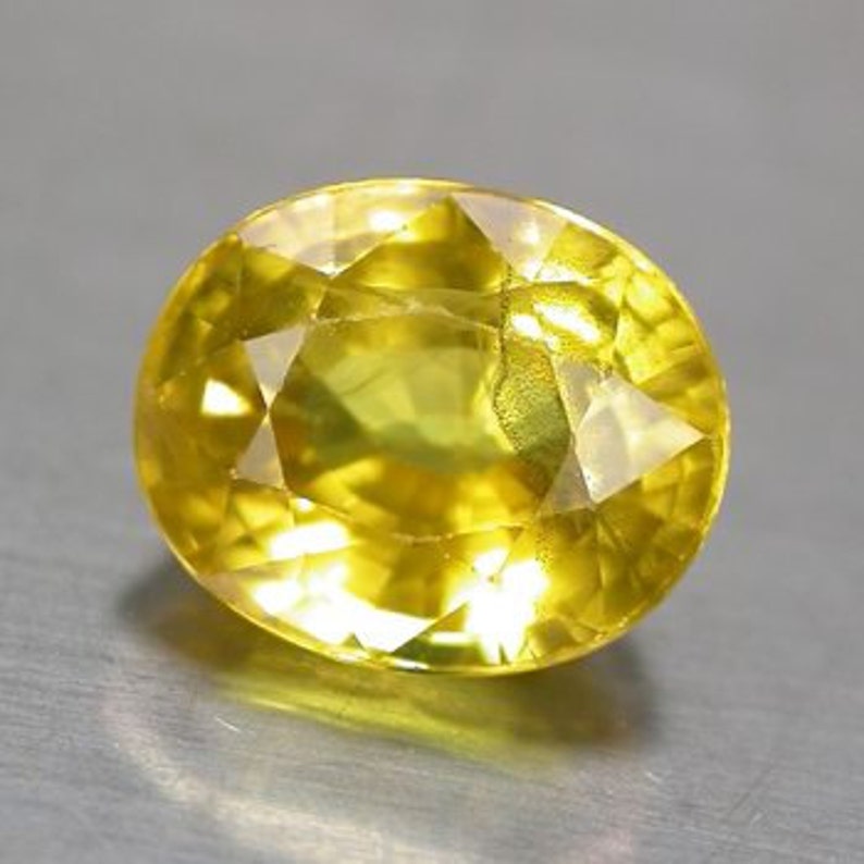 Natural Yellow Sapphire 1.8 ct. Genuine 100% | Etsy