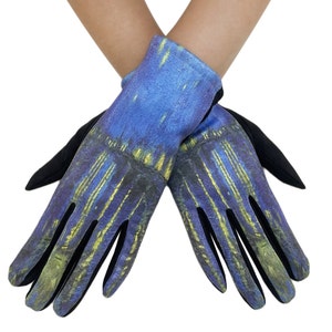 Pair of gloves with Vincent Van Gogh Over the Rhone print