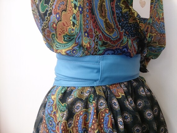 Blue Real Leather Obi Belt Corset Belt Sky Blue Sash Belt Double Wrap Blue Wide Belt Blue Cinch Belt