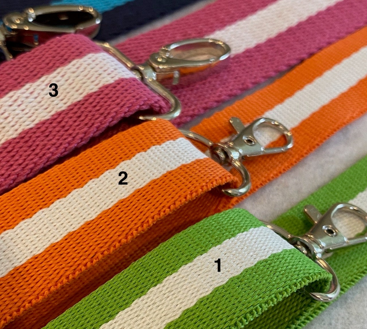 Replacement Strap Silver Hardware Adjustable Striped Etsy