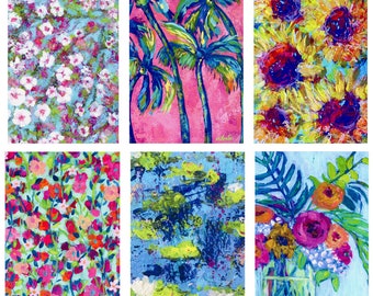 NOTE CARDs/Set of Blank Cards with Envelopes/Thank You Card/Blank Inside/Birthday Card/All Occasion Card/Floral Card/Art Card