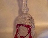 Vintage Bleikristall ruby bell