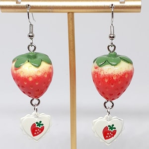 Strawberry  Earrings  Summer whimsical fun Earrings