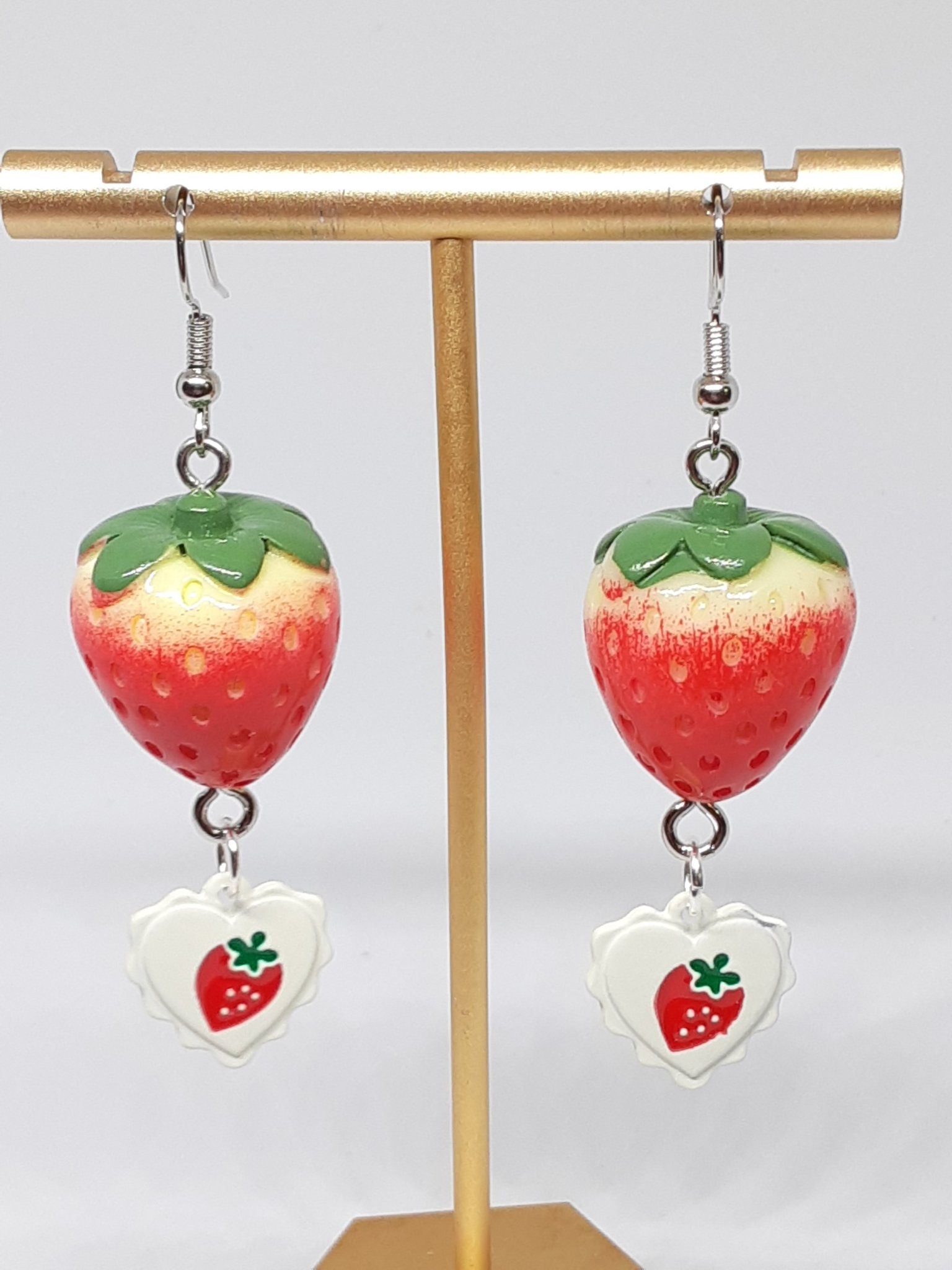 Bohemian Strawberry Acrylic Drop Earrings - Large Cute Dangle Earrings For Women