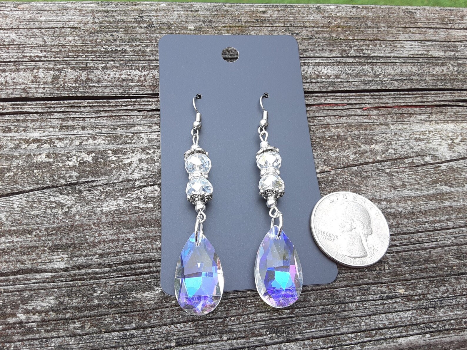 Handmade Crystal Clear Earrings Etsy