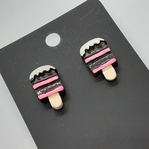 Strawberry & Chocolate Ice Cream Bar Summer Whimsical Fun Food Jewelry gifts for her