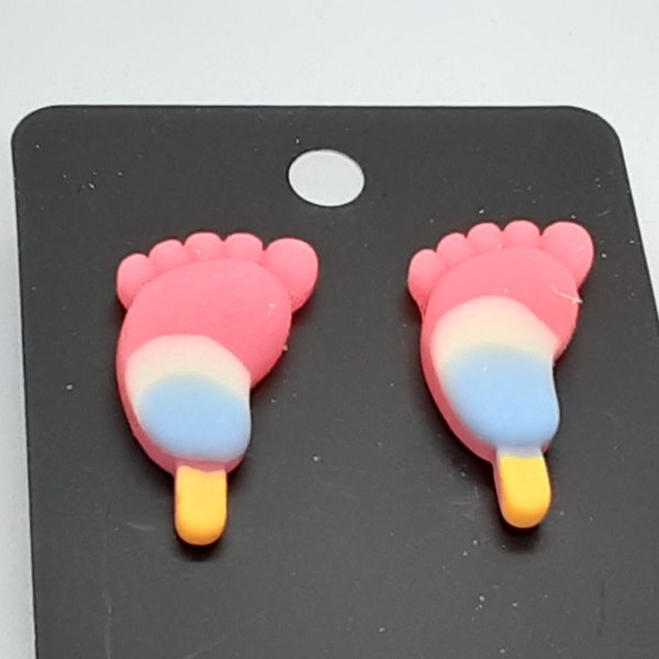 4th of July Independence Day Foot Popsicles Post Earrings Patriotic   Independence day Veteran's day Memorial day