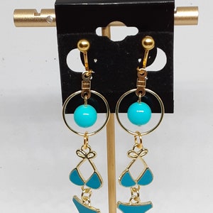 Bikini Hoop Clip On Earrings Summer Vacation Gifts for Her