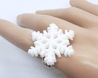 Snowflake Statement Ring Christmas winter gifts for her