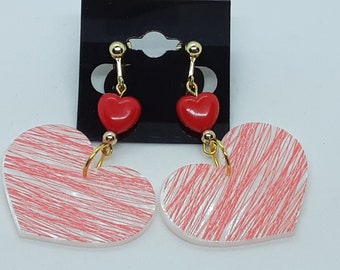 Heart Statement Clip On Earrings Valentine's Day