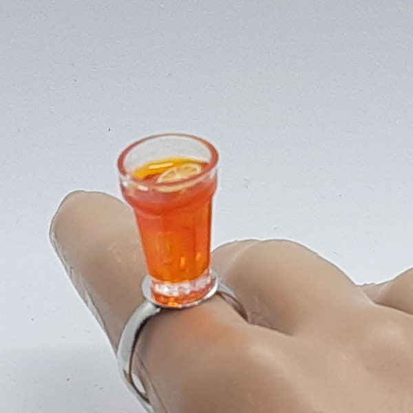 Sweet Tea with lemon Adjustable Ring Southern gifts for her