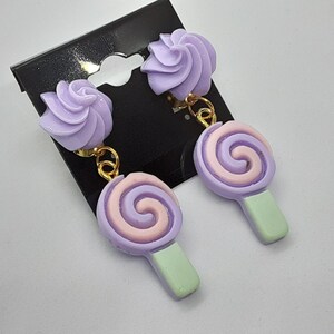 Lollipop Sucker Dangle Earrings fun jewelry gifts for het